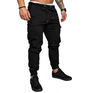 Casual Slim Fit Cargo Joggers Multi-Pocket Streetwear Pants