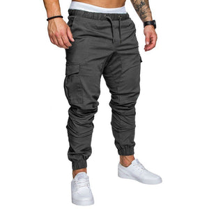 Casual Slim Fit Cargo Joggers Multi-Pocket Streetwear Pants