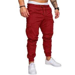 Casual Slim Fit Cargo Joggers Multi-Pocket Streetwear Pants