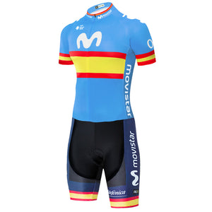 Pro Cycling Suit Rainbow Blue Edition