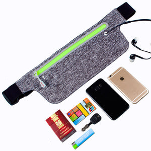 Fitness Waist Pouch Zippered Jogging & Phone Belt