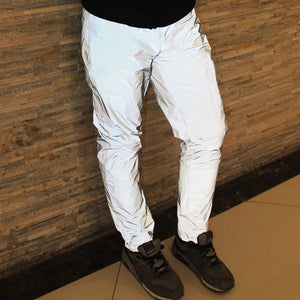 Reflective Streetwear Joggers 3M Stripe Slim Fit Pants