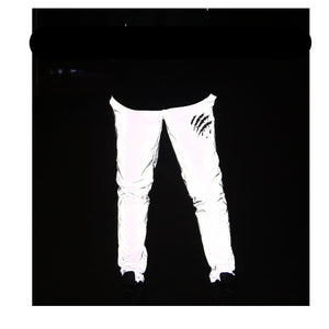 Reflective Streetwear Joggers 3M Stripe Slim Fit Pants