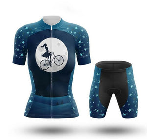 Cute Cat Print Cycling Jersey & Shorts Set Yellow