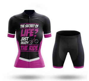 Cute Cat Print Cycling Jersey & Shorts Set Yellow