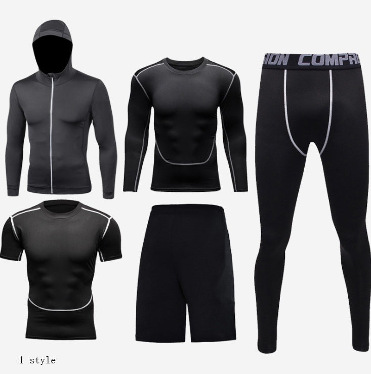 Complete Fitness Clothing Set 5-Piece Sport Compression Kit