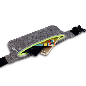 Fitness Waist Pouch Zippered Jogging & Phone Belt