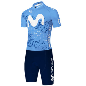 Pro Cycling Suit Rainbow Blue Edition