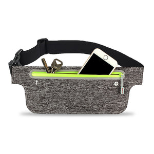 Fitness Waist Pouch Zippered Jogging & Phone Belt