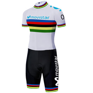 Pro Cycling Suit Rainbow Blue Edition