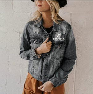 Ripped Slimming Washed Women's Cowboy Coat Jacket