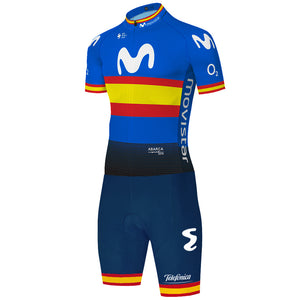 Pro Cycling Suit Rainbow Blue Edition