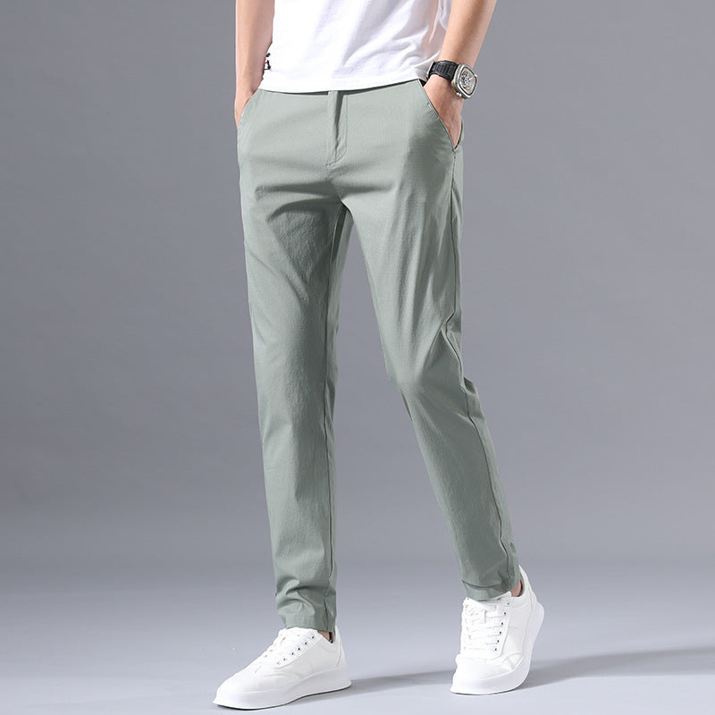 Summer Ice Silk Trousers Breathable Casual Men’s Pants